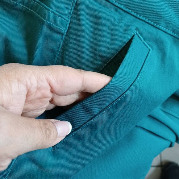 Women Pant Sz 4 Logo By Lori Goldstein Stretch Twill Boyfriend dark cyan - Picture 8 of 8